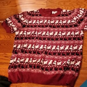 Unique Vintage Burgundy Knit Top